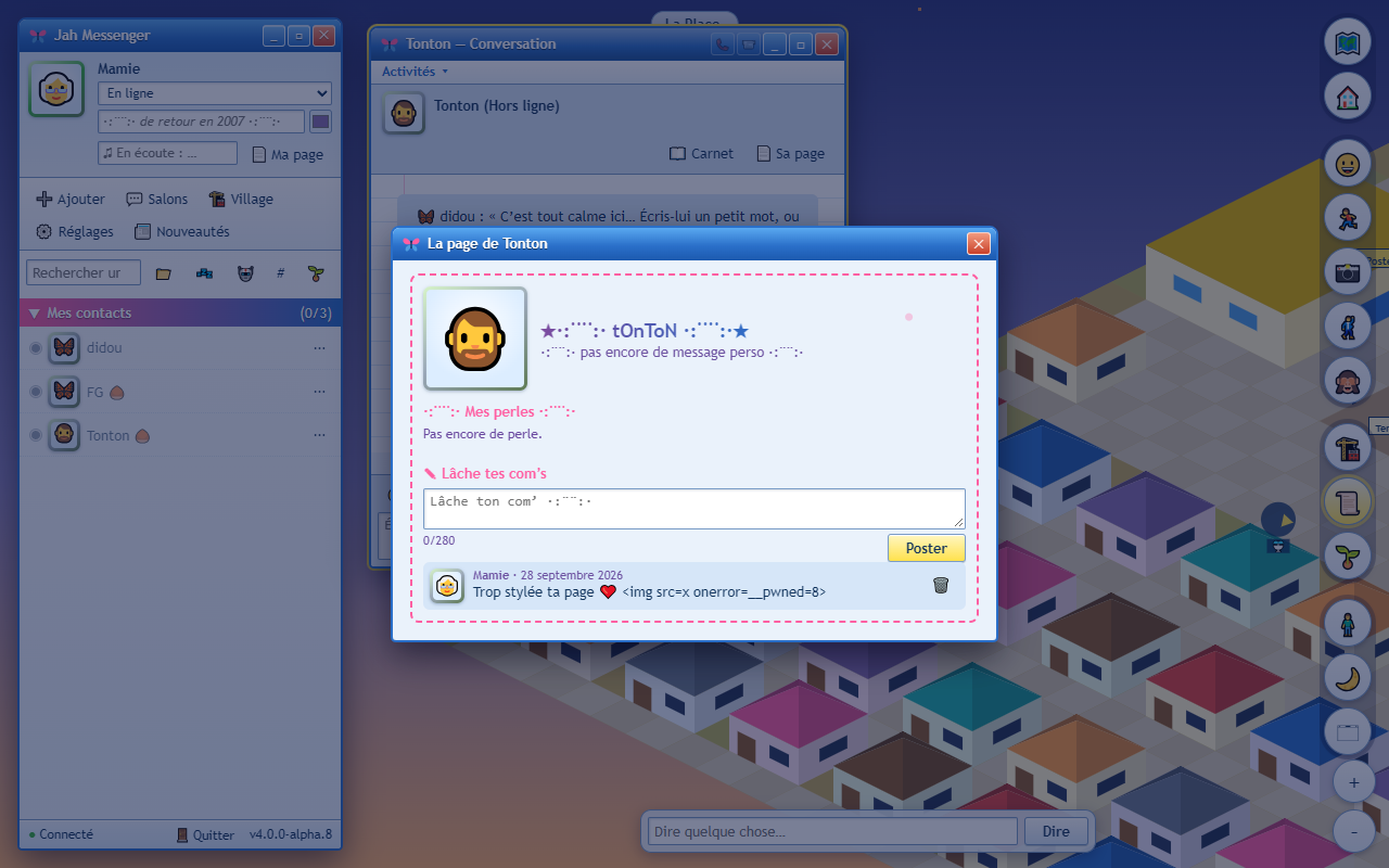 « Ma page », façon Skyblog assumé